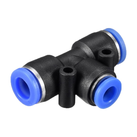 8pcs Push to Connect Fittings T Type 5/16鈥 x 15/64鈥 od Tube Fittings Blue