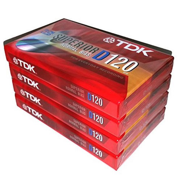 TDK Biais Normal Supérieur D120 IEC I / Type I pour l'Enregistrement Quotidien des Cassettes Audio - Pack de 4