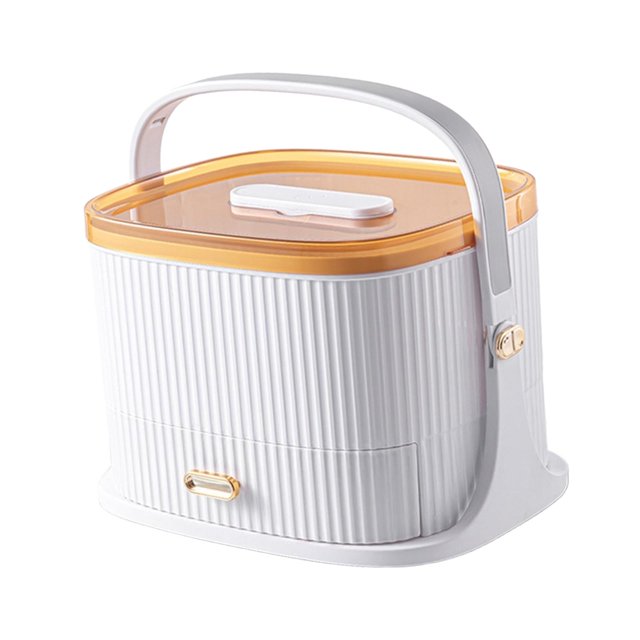 Yinanstore Medicine Organizer Container Portable Empty Multipurpose Large Capacity Medicine Box First Aid Box for Household Camping Dorm White