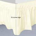 thumbnail image 4 of PiccoCasa Polyester Brushed Bed Skirt with Elastic Dust Ruffles 16" Drop, Full Pearl White, 4 of 9
