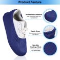 thumbnail image 4 of Unique Bargains Couvre-Chaussures, 5 Paires Réutilisables Antidérapants pour Intérieur, Bleu Marine, 4 of 6
