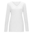 thumbnail image 3 of Hauts Amples Grande Taille à Manches Longues Col en V pour Femmes, 3 of 9