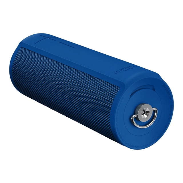 Ultimate Ears BLAST - Haut-Parleur - pour Usage portable - Sans Fil - Bluetooth, Wi-Fi - Acier Bleu. un Haut-Parleur Bleu compact et Cylindrique avec un Extérieur en Maille durable, Offrant un Son à 360 Degrés. Doté d'Une Boucle pour la Portabilité, Conception Étanche (IP67), et Compatibilité avec Commande Vocale Alexa.