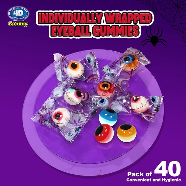 AMOS 4D Gummy Eyeballs Candy, Family Sharing Size Gummy Candy