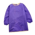 thumbnail image 1 of Children Apron Drawing Painting Smock Bib with s Purple_S, 1 of 3