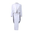 thumbnail image 1 of Mens Dress Tuxedo Suit Performance Clothes Magician Stage Performance Clothes Four-Piece Suit, 1 of 9