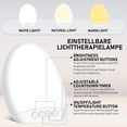 thumbnail image 2 of 10000 Lux Light Therapy Lamp, UV-Free LED Phototherapy Lamp with Adjustable Brightness and Color Temperature, 4 Timer Settings, Memory Function, for Home or Office [Energy Class A], 2 of 5