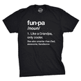 thumbnail image 1 of Mens Funpa Definition T shirt Funny Grandpa Gift Fathers Day Papa Graphic Tee (Black) - S, 1 of 4