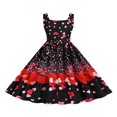 thumbnail image 2 of MesaSe Robe Imprimée de la Saint-Valentin pour Femmes Col en U Sans Manches Fermeture Éclair Grand Ourlet une-Pièce S/ M/ L/ TG/ TTG, 2 of 4