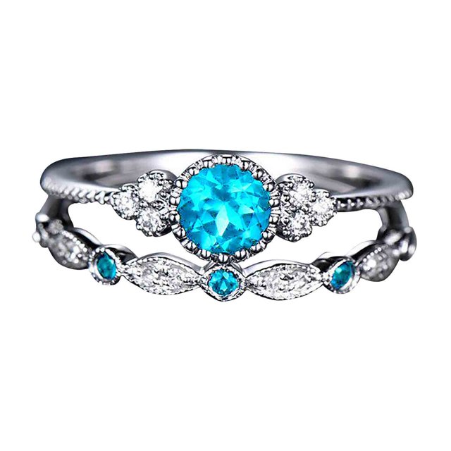 TopLLC Diamond Ring Stainless Steel Inlaid With Diamond To Metabolism Drainage Ring Ring Ring