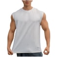 thumbnail image 2 of LOVZFMLL Tank Tops for Men's Tank Solid Color Outdoor Fitness Sports Fine Strip Breathable Tank, 2 of 4