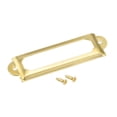 thumbnail image 4 of Unique Bargains 60x17mm Drawer Tag Label Metal Label Holder File Tag Frames Gold Tone 30 Pack, 4 of 6