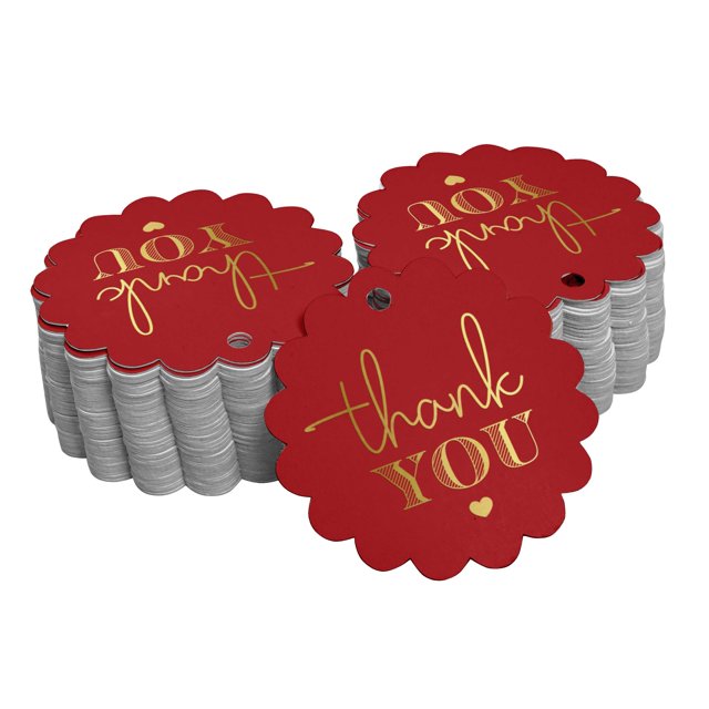 Inkdotpot Étiquette de Bouteille Merci pour Douche Nuptiale en Vraie Feuille d'Or Étiquettes Suspendues pour Cadeaux, Lot de 100
