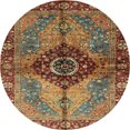 thumbnail image 1 of Ahgly Company Tapis d'Intérieur Ronds Abstraits Safran Rouge Persans, 3 Pieds Rond, 1 of 6