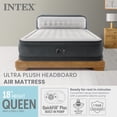 thumbnail image 2 of Intex Dura-Beam Deluxe Ultra Plush Headboard Queen Mattress with Built-In Pump, 2 of 7