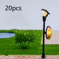 thumbnail image 3 of Milaget 20Pcs 1/100 Outdoor Pathway Lantern Post,Micro Landscape Mini Street Post Lights D, 3 of 9