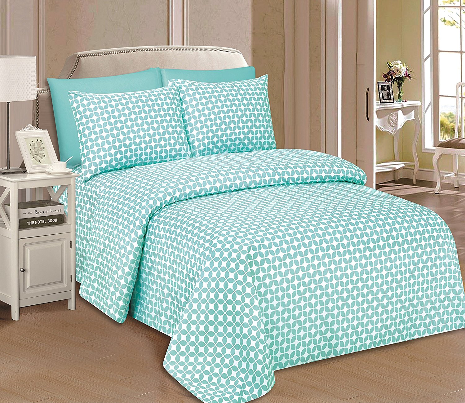 Ensemble de Draps 4 Mc Ultra Doux Imprimés Beverly Hills 1800 Series (Simple, Hobrt)