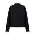 thumbnail image 4 of Doomiva Kids Girls Figure Skating Rhinestones Jackets Athletic Jacket Sweatshirts Ice Skating Gym Training Tops Purple 8, 4 of 5