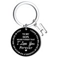 thumbnail image 1 of Creative DIY To My SON Black Stainless Steel Last Name 26 Letter Keychain 2.5cm, 1 of 8