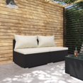 thumbnail image 1 of vidaXL 2 Piece Garden Lounge Set with Cushions Poly Rattan Black, 1 of 4