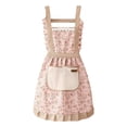 thumbnail image 1 of VogueV Heavy-Duty Cotton Apron with Adjustable Straps, Waterproof Kitchen Cooking Apron Pink, 1 of 8