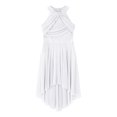 thumbnail image 3 of MSemis Jupe Justaucorps Sans Manches en Strass Brillant pour Filles Moderne Contemporain Blanc 12, 3 of 6