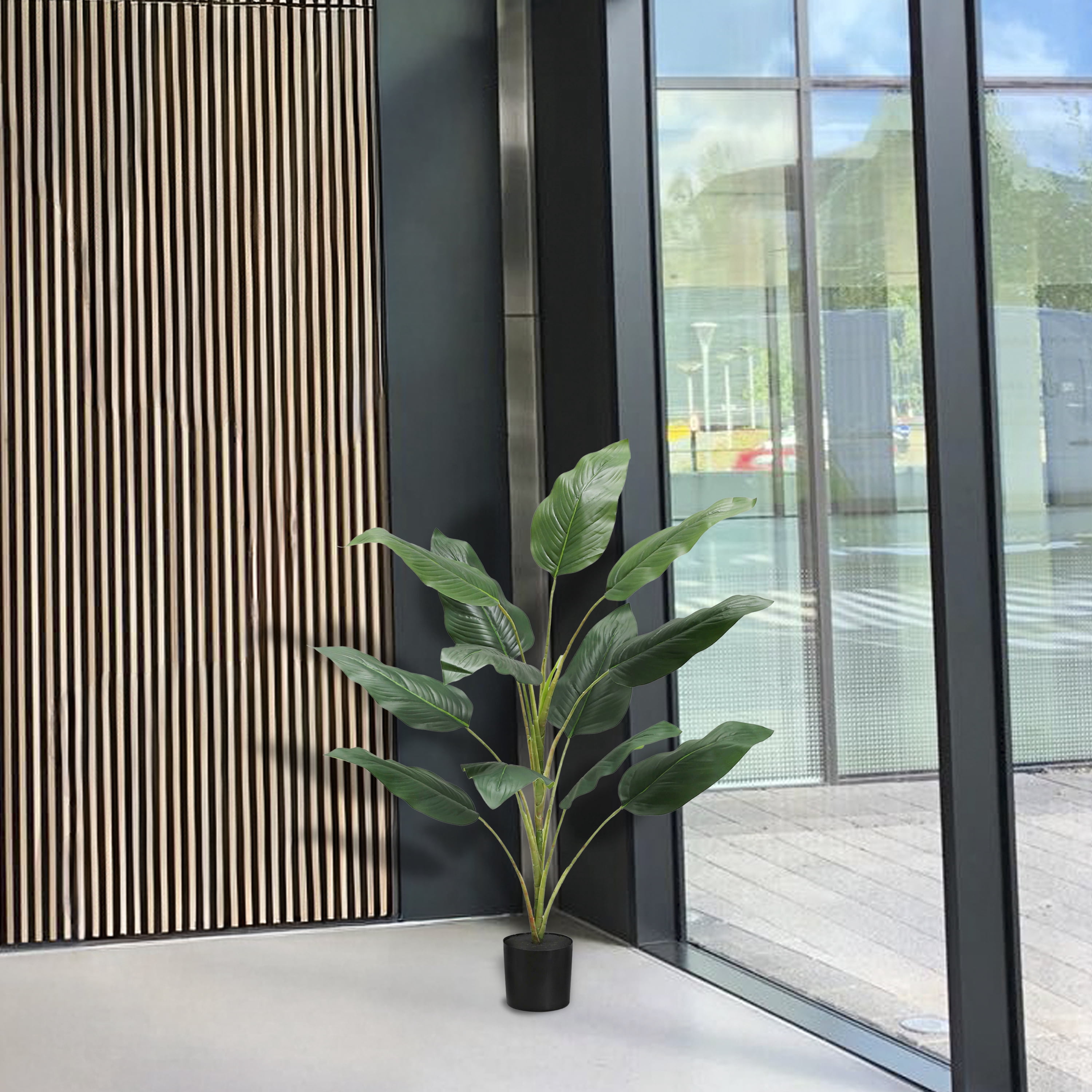 Pot d'arbre artificiel Mainstays à feuilles de bananier