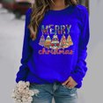 thumbnail image 1 of Chandail en Molleton de Noël pour Femmes 2023 Imprimé de Noël à Manches Longues et Col Rond en Liquidation, 1 of 5
