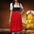 thumbnail image 2 of GDREDA Oktoberfest Bavarois Tablier Mi-Long Classique Uni pour Femme avec Liens pour Robe de Fête pour Rassemblements Festifs, 2 of 8