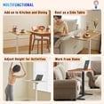 thumbnail image 4 of IMGadgets Height Adjustable Desk 31.5x16 inch (WALNUT) | Standing  Desk table for Work and Home| Overbed C- Table Desk  | Sit Stand computer desk table, 4 of 9