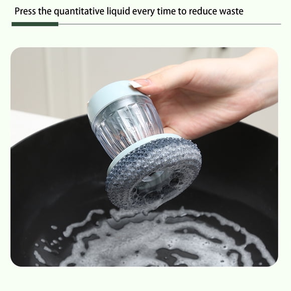 Dvkptbk Dish Brush Soap Dispensing Palm Brush Dishwashing Brush Ergonomic Grip Palm Brush Kitchen Cleaning Dishwasher Suitable for Sink Pots and Pans Cleaning Kitchen Utensils & Gadgets