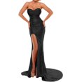 thumbnail image 1 of BEAUTBRIDE Women's Mermaid Evening Dress With Slit Sequins Prom Gown, 1 of 7