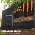 thumbnail image 4 of Outsunny 5' x 3' x 2' Raised Garden Bed, Galvanized Planter Box Black, 4 of 10