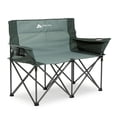 thumbnail image 1 of Chaise de camping double Ozark Trail de type causeuse, verte, 1 of 9