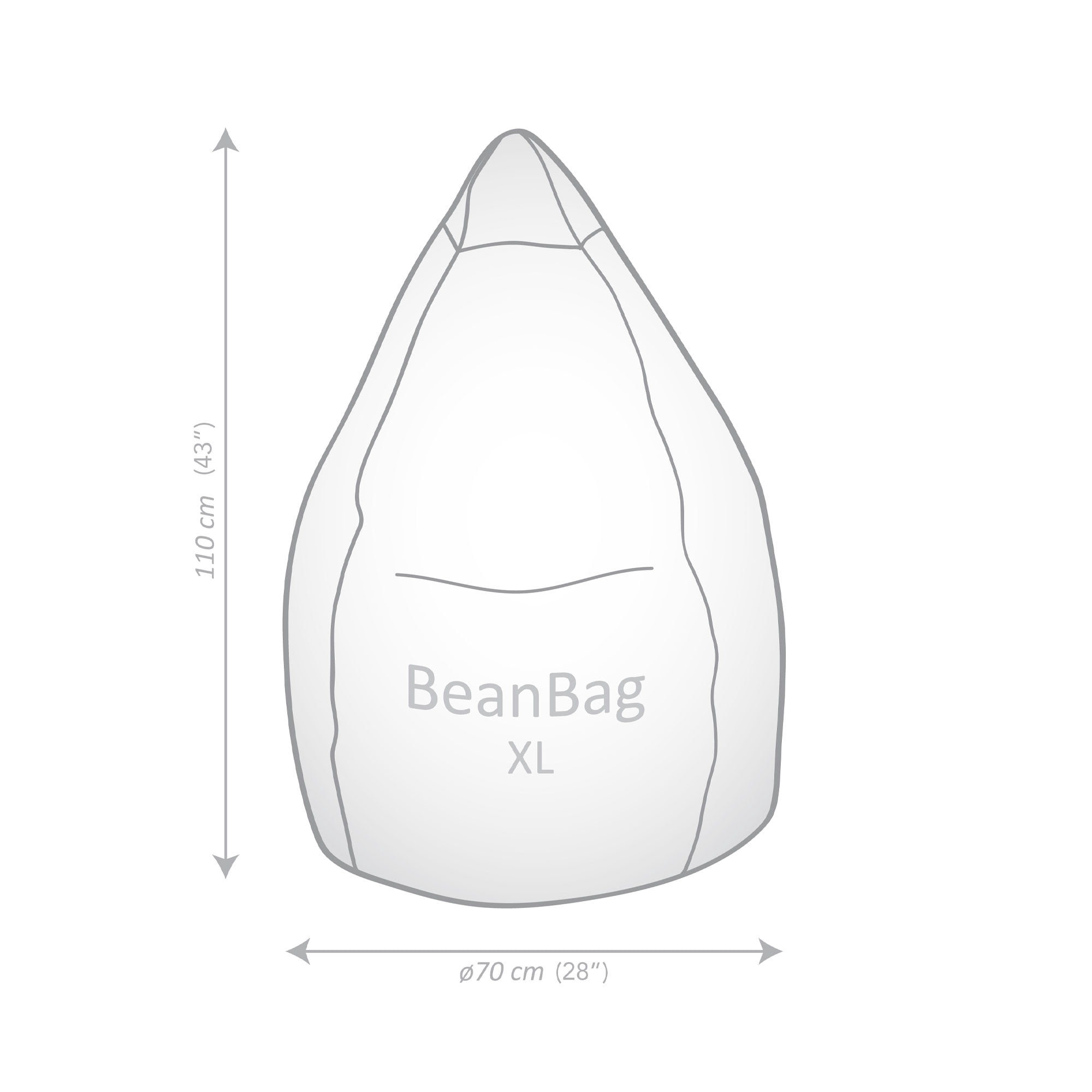 Gouchee Home Easy Bean Bag Chair – Soft Polyester Microfiber Fabric with Polystyrene Bead Filling, Suitable for Adults and Teens