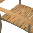 thumbnail image 3 of vidaXL Stackable Outdoor Chairs 2 pcs Solid Acacia Wood and Steel, 3 of 4