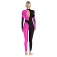thumbnail image 2 of Oyolan Women's Gymnastics Leotard Rhinestone Full Body Unitard Ballet Dance Costume One Piece Pink S, 2 of 6