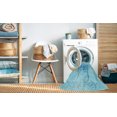 thumbnail image 2 of Ahgly Company Tapis Rond Lavable en Machine Intérieur Transitionnel Bleu, 7 Pieds Rond, 2 of 7