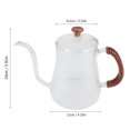 thumbnail image 4 of 600ML Coffee Kettle Thickened, Gooseneck Kettle, Pour Over Kettle Pour Over Coffee Kettle Gooseneck Kettle Glass Gooseneck Pot Tea Pour Over Kettle Coffee Dripper Household, 4 of 7