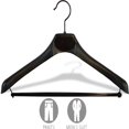 thumbnail image 2 of Matte Black Plastic 4-Notches Top Hanger  25 Pack, 2 of 4