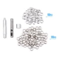 thumbnail image 4 of Meterk 100 Sets Grommet Kit With Eyelets Washers 1/2 Inch 3Pcs Installation Tools Silver Metal Grommets For Fabric Leather Clothing Tarps, 4 of 7