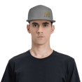 thumbnail image 4 of ZICANCN Alphabet m Baseball Casquettes Motif, Casquettes de Camionneur pour Hommes et Femmes, Casquettes Plates Ajustables et Respirantes, Gris, 4 of 6