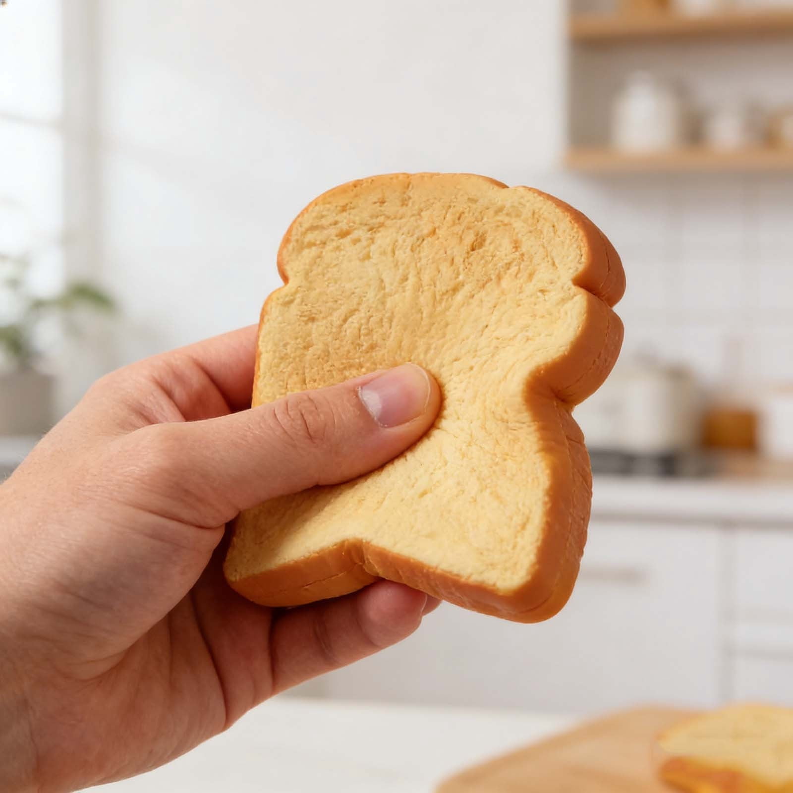 Toast Squishy – Jouet Anti-stress En Silicone – 11 Cm – Effet Retour Lent – Cadeau Relaxant Pour Enfants Et Adultes