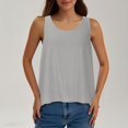 thumbnail image 2 of Dealovy Camisoles pour Femmes Col Ras du Cou Sans Manches Dos Ouvert Hauts de Sortie Blouses Amples Ajustées Camisole, 2 of 7
