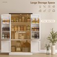 thumbnail image 4 of HOMCOM Armoire de Garde-Manger, Armoire de Rangement de Cuisine avec 6 Supports de Porte, Blanc, 4 of 10