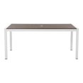 thumbnail image 1 of Pemberly Row 71" Modern Aluminum Patio Dining Table in White/Gray, 1 of 4