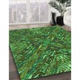 thumbnail image 3 of Ahgly Tapis Rectangulaire Lavable en Machine Intérieur Transitionnel Vert Forêt Foncé, 6 Pieds x 9 Pieds, 3 of 7