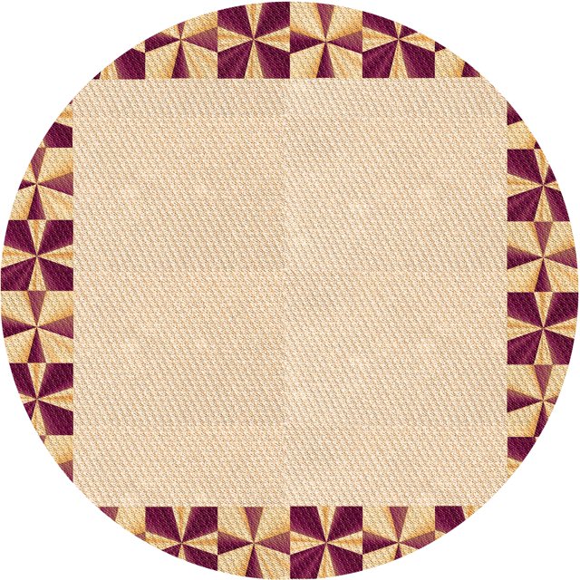 Ahgly Company Tapis Rond Lavable en Machine Intérieur Transitionnel Blond Doré Or, 3 Pieds Rond