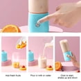 thumbnail image 4 of Weloille Portable Dual Cup Juicer 1 Set, Includes Juicer Cup Type-C Charging Cable, Compact Wireless Juice Extractor, USB Rechargeable Fruit Juicer for Home Kitchen Travel Outdoor Daily Use, 4 of 6