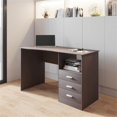 thumbnail image 2 of Scranton & Co 3-Drawer Wood Computer Desk with Shelf in Espresso/Wenge, 2 of 9